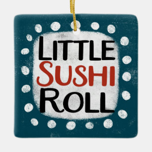 Cerâmica Pequeno Ornamento de Rolamento Sushi