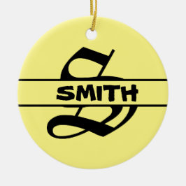 Cerâmica Personalizar ornamento da Carta de Nome