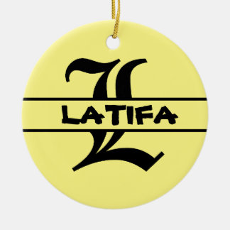 Cerâmica Personalizar ornamento da Carta de Nome