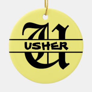 Cerâmica Personalizar ornamento da Carta de Nome