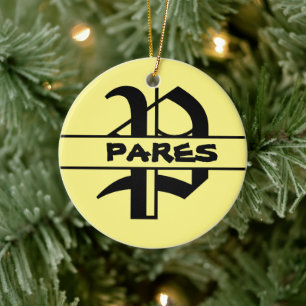 Cerâmica Personalizar ornamento da Carta de Nome