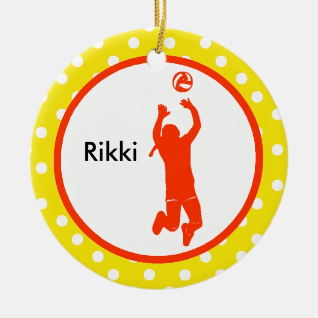 Cerâmica Personalizar Ornamento do Regulador de Voleibol (Frente)