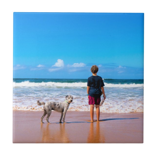 Cerâmica Personalize seu presente de Azulejo cerâmico fotog (Frente)