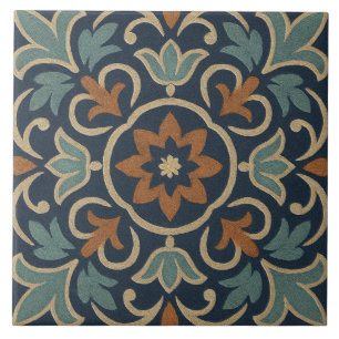Cerâmica Pétalas de Granada – Desenho de Azulejo de Flor de