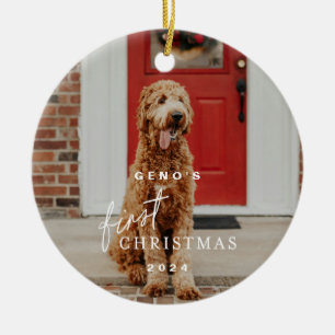Cerâmica Pets Primeiro Ornamento de Natal