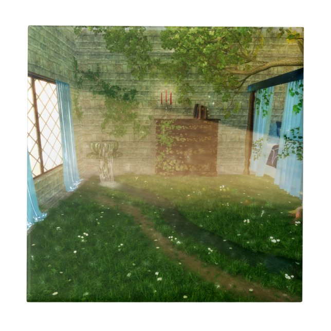 Cerâmica Phantastes: Em Azulejo De Fada/Trivet (Frente)