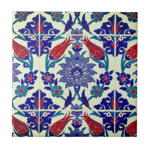 Cerâmica Pintura antiga mosaica de azulejo cerâmico de flor