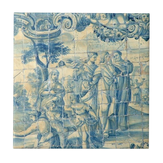 Cerâmica Piquenique do renascimento - azulejo de Azulejo (Frente)