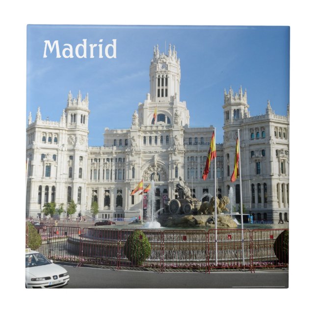 Cerâmica Plaza de Cibeles, azulejo de Madrid (Frente)
