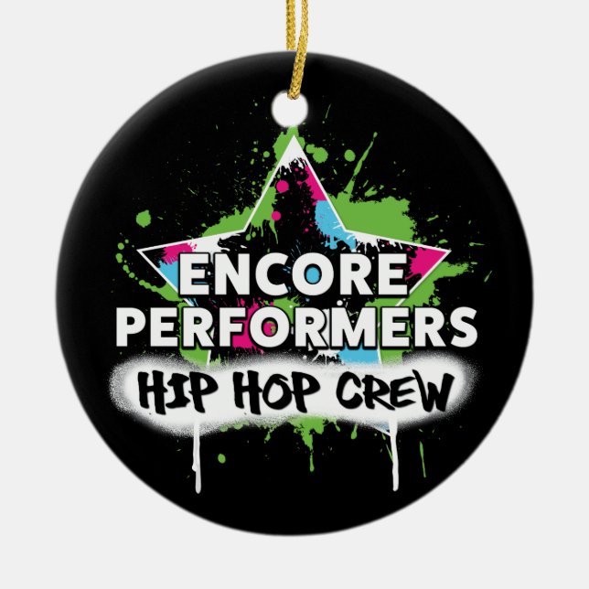 Cerâmica PORCELANA do ornamento da EQUIPE de Hip Hop (Frente)