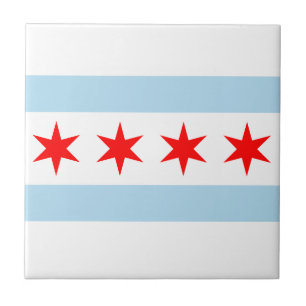 Cerâmica Porta copos do azulejo da bandeira de Chicago