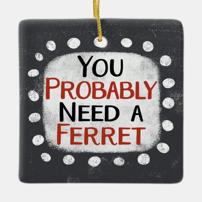 Cerâmica Precisa De Um Ornamento De Ferret (Frente)