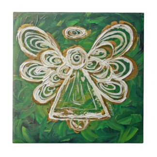 Cerâmica Presente de Azulejo de Anjo Verde