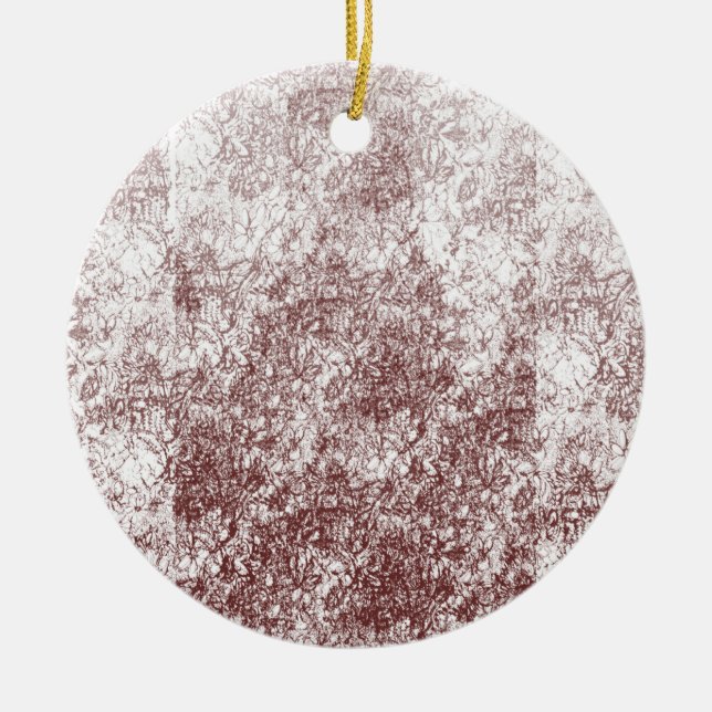 Cerâmica Presente de Ornamento de Natal Rústico Fosqueado (Frente)