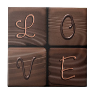 CERÂMICA PRESENTE POPULAR DE AZULEJO DE CHOCOLATE LOVE