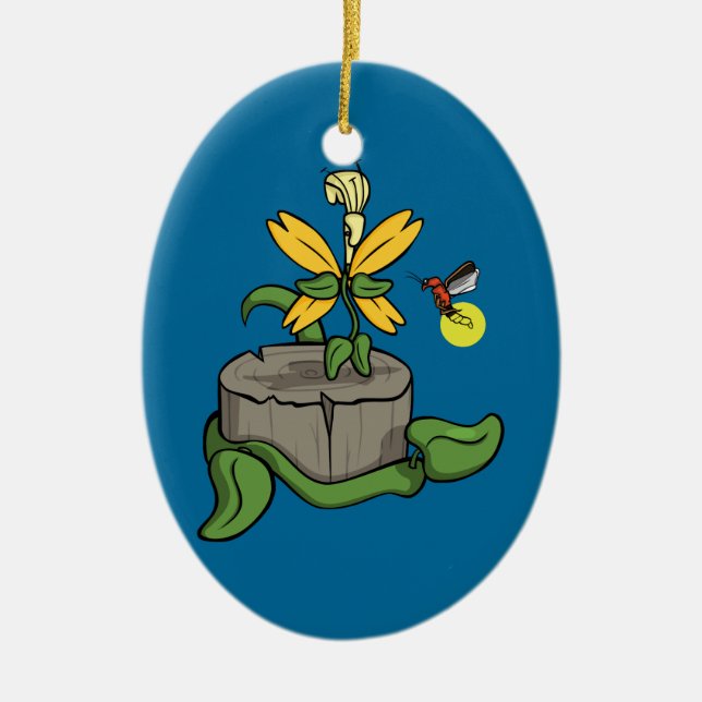 Cerâmica Primavera saudou Ornamento de Verão (Frente)
