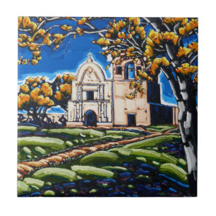 Cerâmica primavera Shadows at Tumacacori azulejo de arte