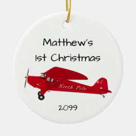 Cerâmica Primeiro Avião de Natal Ornamento do Polo Norte