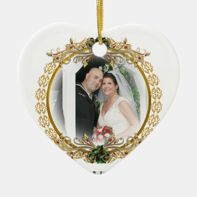 Cerâmica Primeiro Natal como ornamento de marido e mulher (Frente)