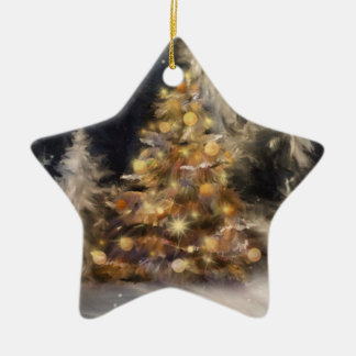 Cerâmica Primeiro Natal no Ornamento de Pinhões Sussurros