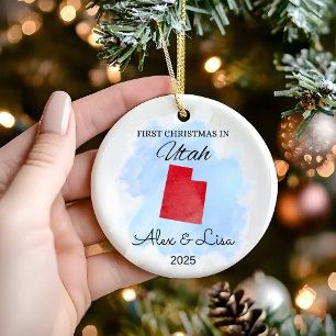 Cerâmica Primeiro Natal no Ornamento Estatal de Utah