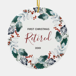 Cerâmica Primeiro Ornamento de Natal Reformado