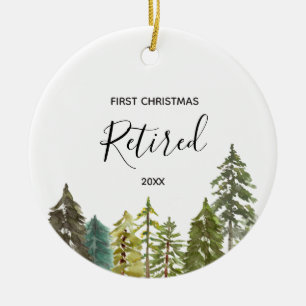 Cerâmica Primeiro Ornamento de Natal Reformado Pine Greener