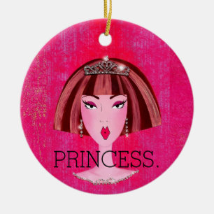 Cerâmica "Princesa - Fé de Todos!" Ornamento cerâmico