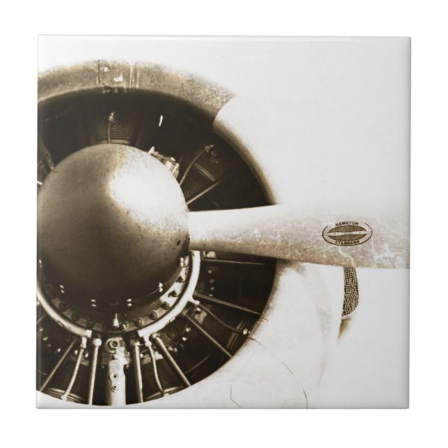 Cerâmica Propulsor de Avião Antiguo Azulejo Cerâmico (Frente)