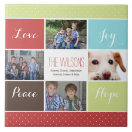 Cerâmica quatro fotos colagem azulejo de fotos do Mod