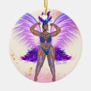 Cerâmica Rainha do Carnaval de Trinidad - Ornamento Poster 