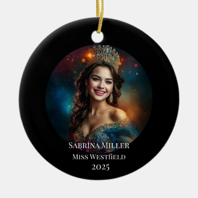 Cerâmica Rainha do Concurso Ornamento de Natal (Frente)