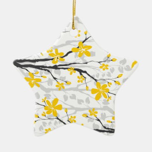 Cerâmica Ramo de Magnolia e ornamento personalizado de flor