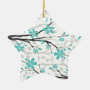 Cerâmica Ramo de Magnolia e ornamento personalizado de flor