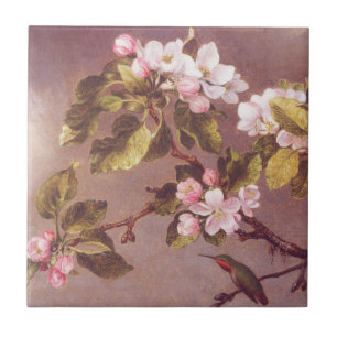 Cerâmica Ramos de Flor de Cerejeira Pedras Azulejo Cerâmico