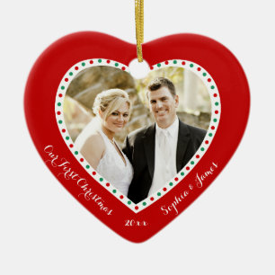 Cerâmica Red Heart Nosso Primeiro Ornamento De Natal