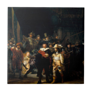 Cerâmica Rembrandt o azulejo do relógio de noite
