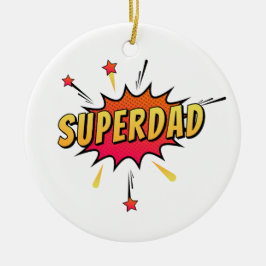 Cerâmica Retro-Pop de BD Simples Superdad | Ornamento