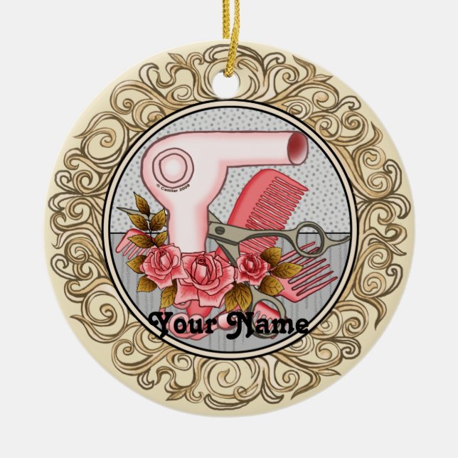 Cerâmica Rico Rosa ornamento de Beauticent (Frente)