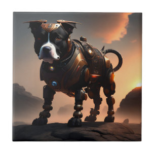 Cerâmica Robot Staffordshire Bull Terrier, Azulejo de cerâm
