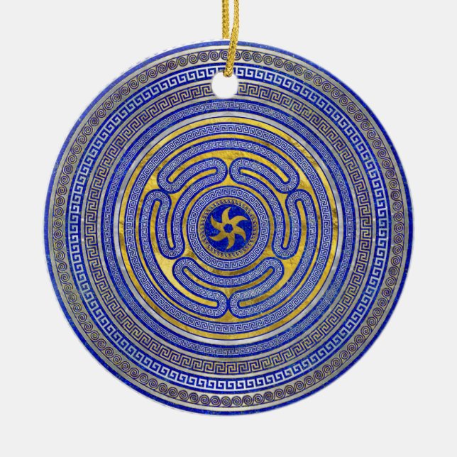 Cerâmica Roda de Hecate Ornamento Chave Grego (Frente)