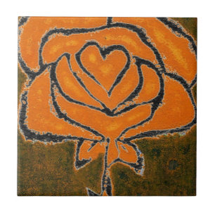 Cerâmica "Rosa Heart #8 Black" Azulejo cerâmico de cozinha