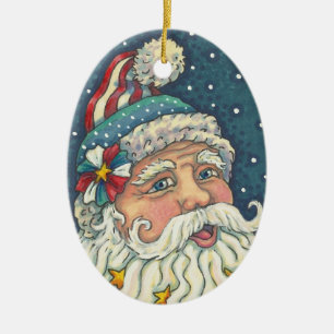 Cerâmica RUA americana. NICK, ORNAMENTO DE FERIADO DE NATAL