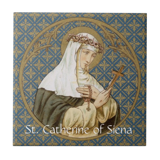 Cerâmica Rua. Catherine de Siena (BK 19) Azulejo 1 (Frente)
