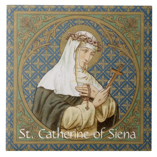 Cerâmica Rua. Catherine de Siena (BK 19) Azulejo 2 (Frente)