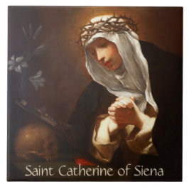 Cerâmica Rua. Catherine de Siena (Franceschini) Azulejo cer