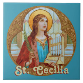 Cerâmica Rua. Cecília de Roma (BK 003) Azulejo cerâmico 1