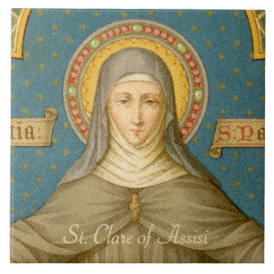 Cerâmica Rua. Clare de Assisi (SAU 027) Azulejo cerâmico 1