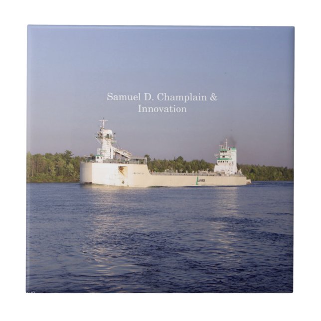Cerâmica Samuel D. Champlain e azulejo de Inovação (Frente)
