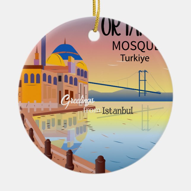 Cerâmica Saudações do Ornamento Turco de Istambul (Frente)